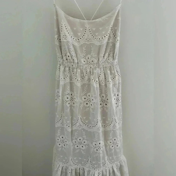 Revolve Tracey Reese Eyelet & Laced Back Halter Organic Dress NWT - Picture 5 of 13